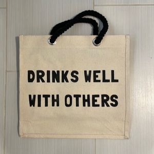 Canvas wine tote
